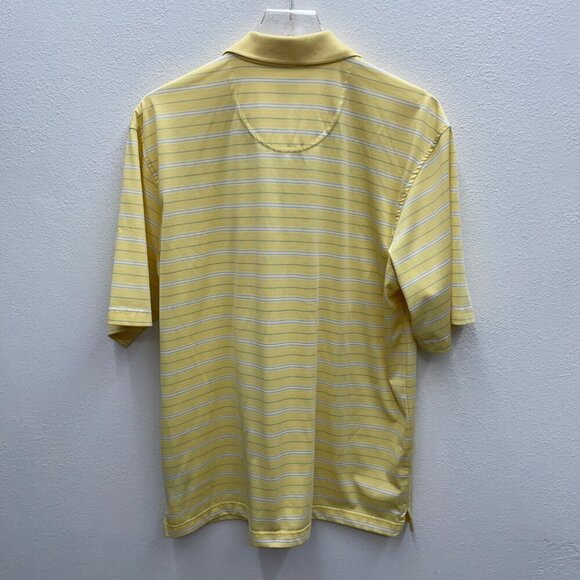 Lone Cypress by Pebble Beach Yellow Stripe Men’s Golf Polo Size Large - Picture 8 of 10